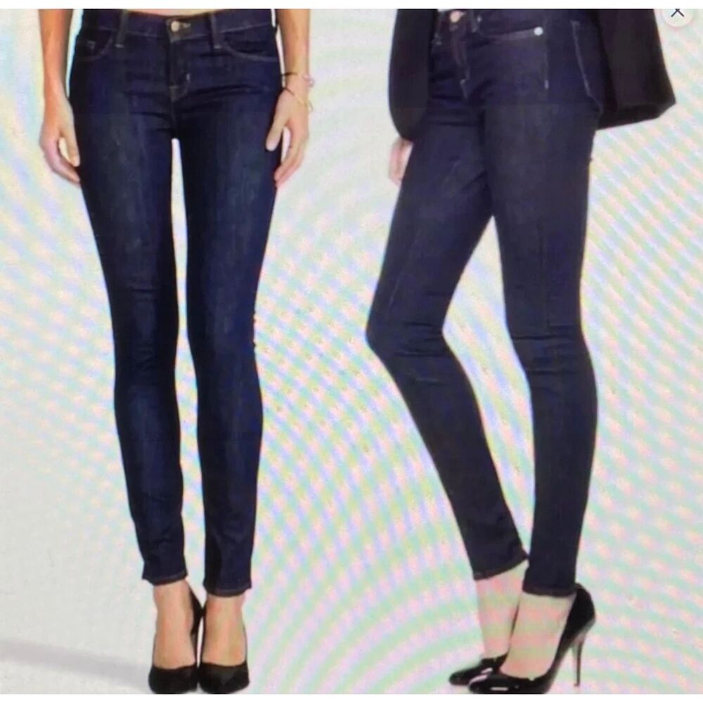 J BRAND Skinny Leg Mid Rise Jeans Pure Wash 28" Waist STYLE #811C032